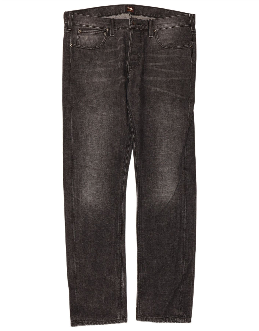 Lee Herren Daren Straight Jeans W36 L34 Graue Baumwolle