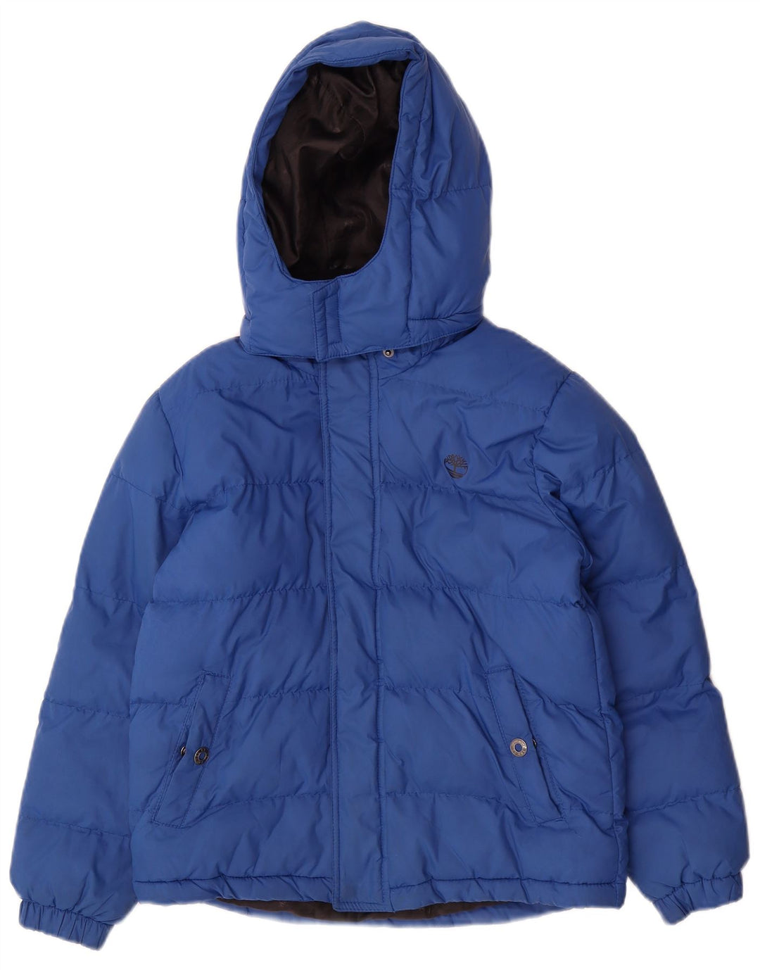 Timberland Jungen wattierte Jacke mit Kapuze, 9–10 Jahre, blaues Polyester