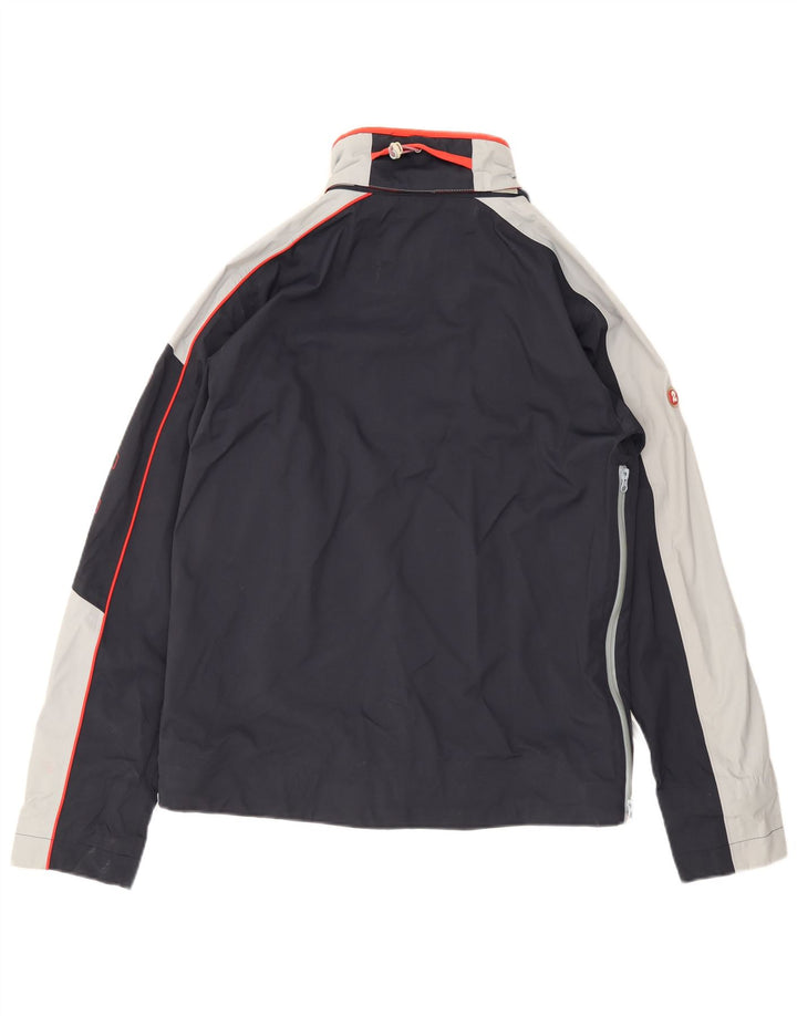 Invicta Womens Graphic Rain Jacket UK 16 Large Marineblau Farbblock