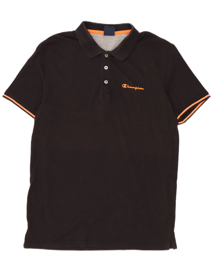 CHAMPION Herren Poloshirt XL Schwarz Baumwolle