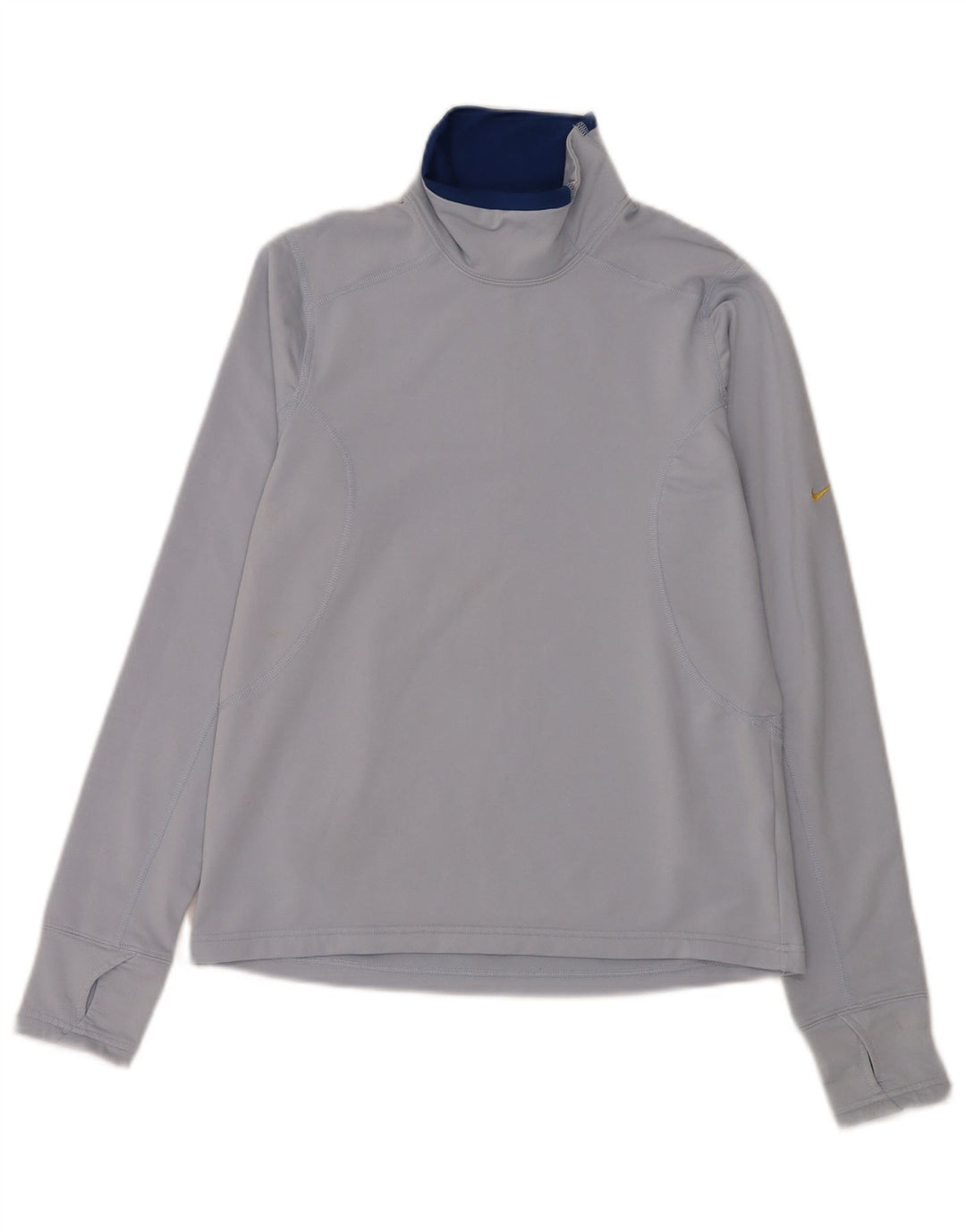 Nike Damen Dri Fit Regular Top Langarm US 8/10 Mittelblau Sport