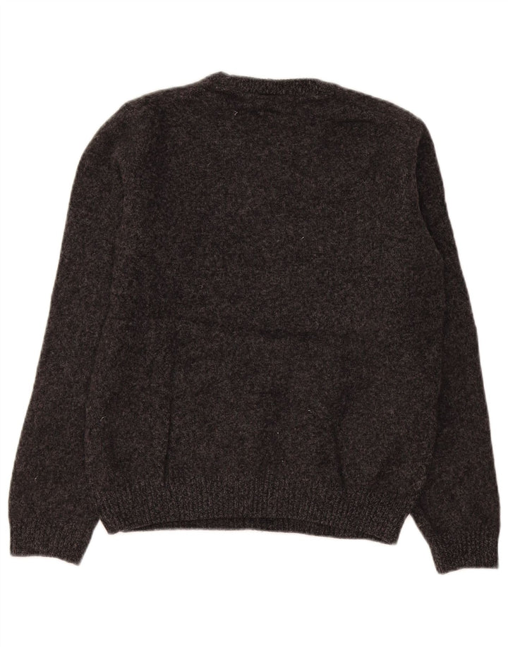 John Lewis Damen-Pullover mit Rundhalsausschnitt, UK 14, mittelgraue Lammwolle