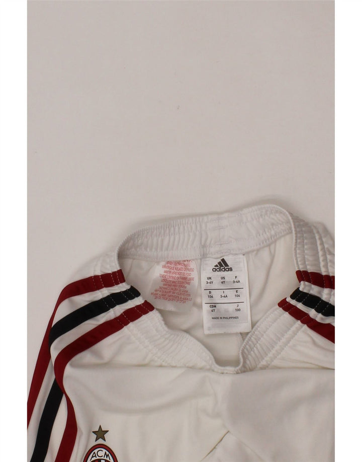 ADIDAS Jungen AC Milan Sportshorts, 3–4 Jahre, weißes Polyester