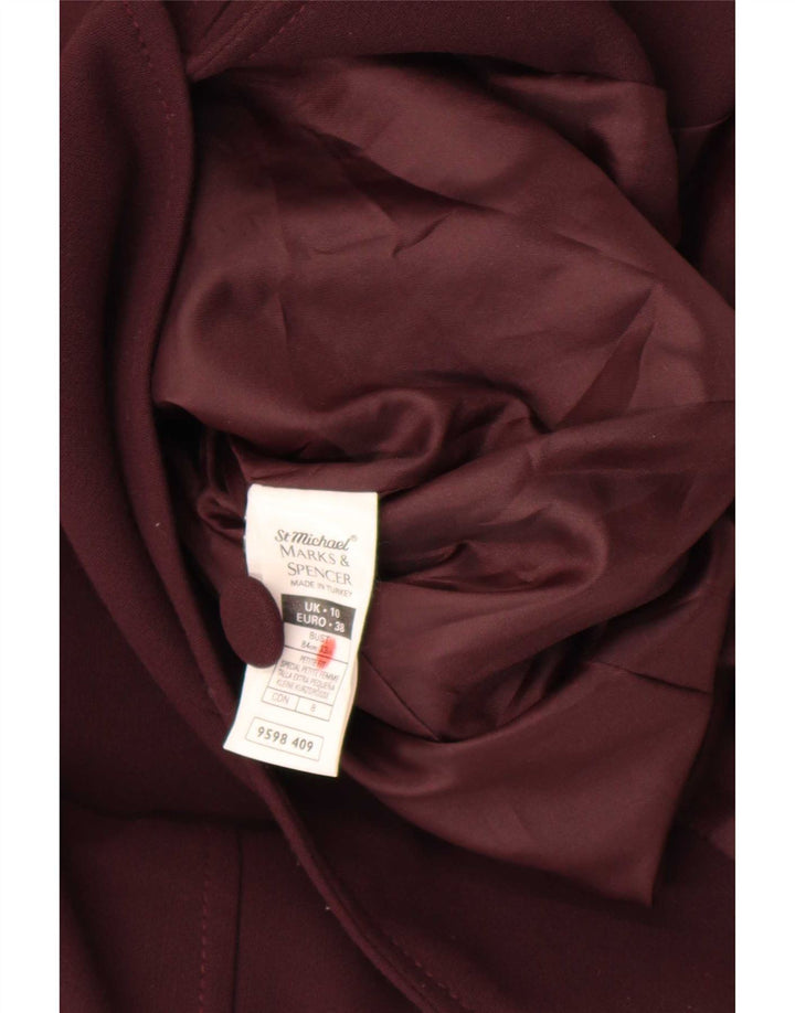 Marks & Spencer Damen Longline Blazer Jacke UK 10 Small Burgund