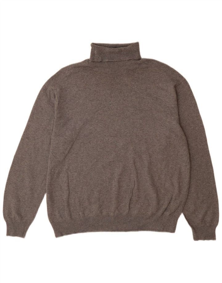 Massimo Dutti Herren-Pullover mit Rollkragen, mittelgrau