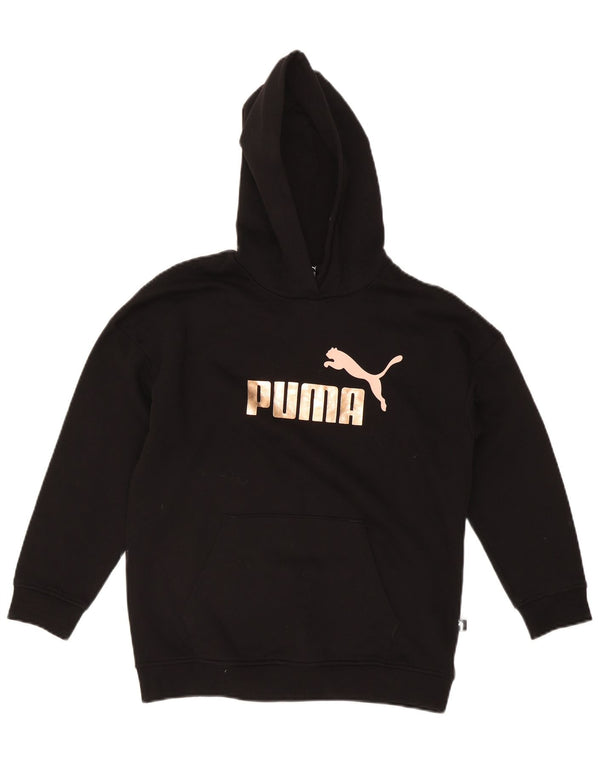 Puma Mädchen Graphic Hoodie Pullover 15–16 Jahre schwarze Baumwolle