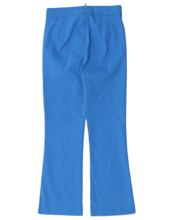 ZARA Damen Bootcut-Freizeithose mit hoher Taille, XS W24 L26, blaue Baumwolle