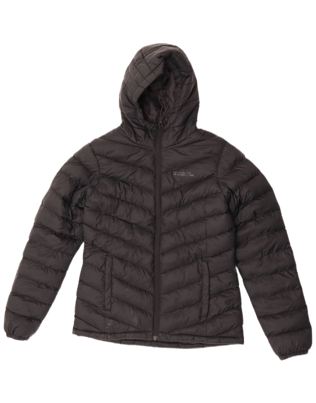 Mountain Warehouse Wattierte Damenjacke mit Kapuze, UK 6, XS, Schwarz, Polyester