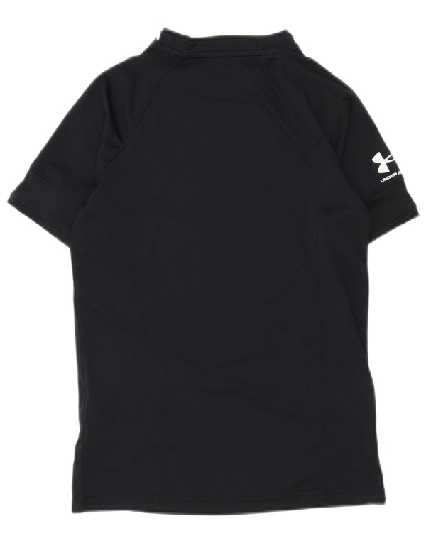 Under Armour Jungen Heat Gear Graphic T-Shirt Top 9–10 Jahre Medium Schwarz