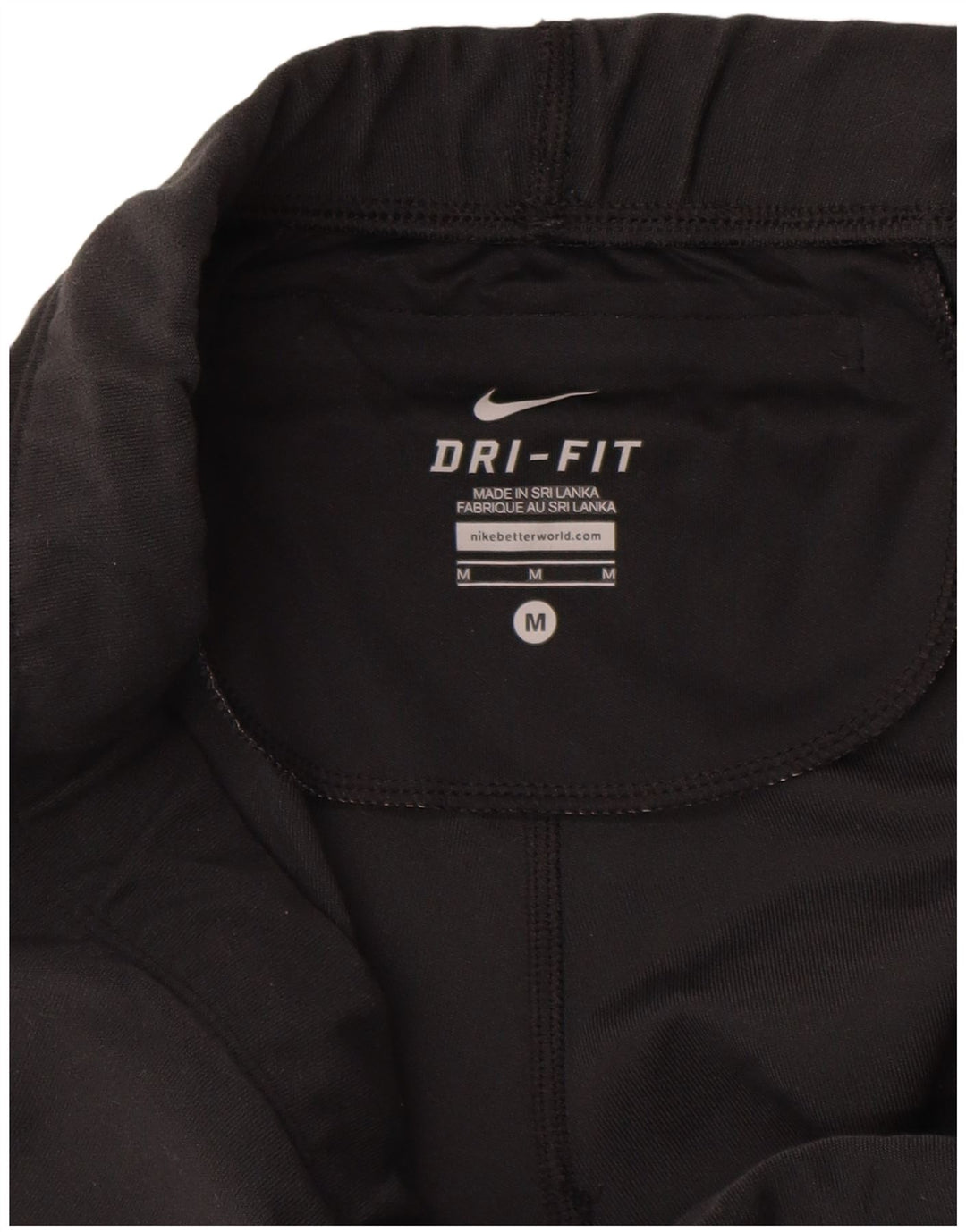 NIKE Damen Dri Fit Graphic Leggings UK 12 Medium Schwarz