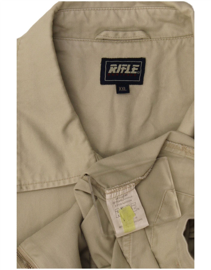Rifle Herren Bomberjacke UK 44 2XL Grüne Baumwolle