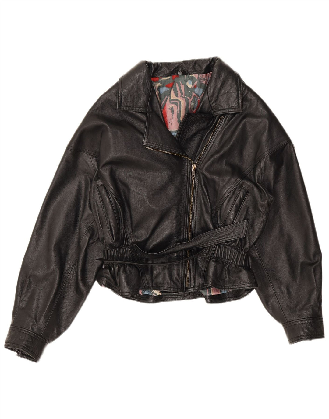 Yessica Damen Biker-Lederjacke EU 38 Mittelschwarzes Leder