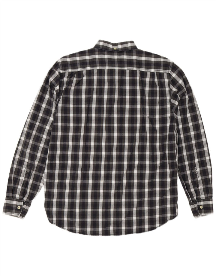 Wrangler Herrenhemd Mittelschwarz kariert aus Baumwolle
