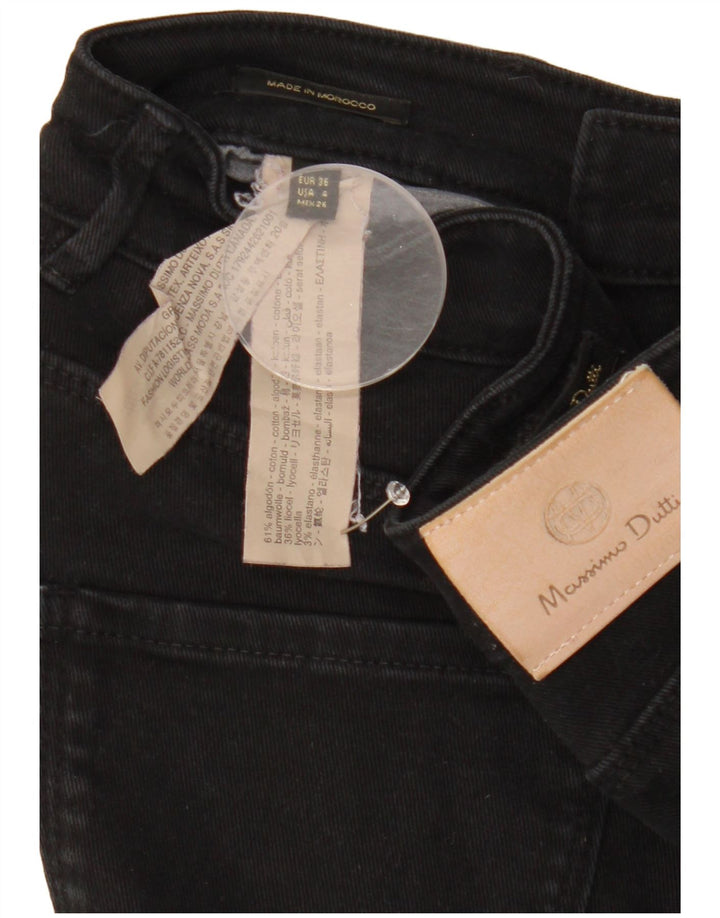 MASSIMO DUTTI Damen Skinny Jeans EU 36 XS W26 L28 Schwarze Baumwolle