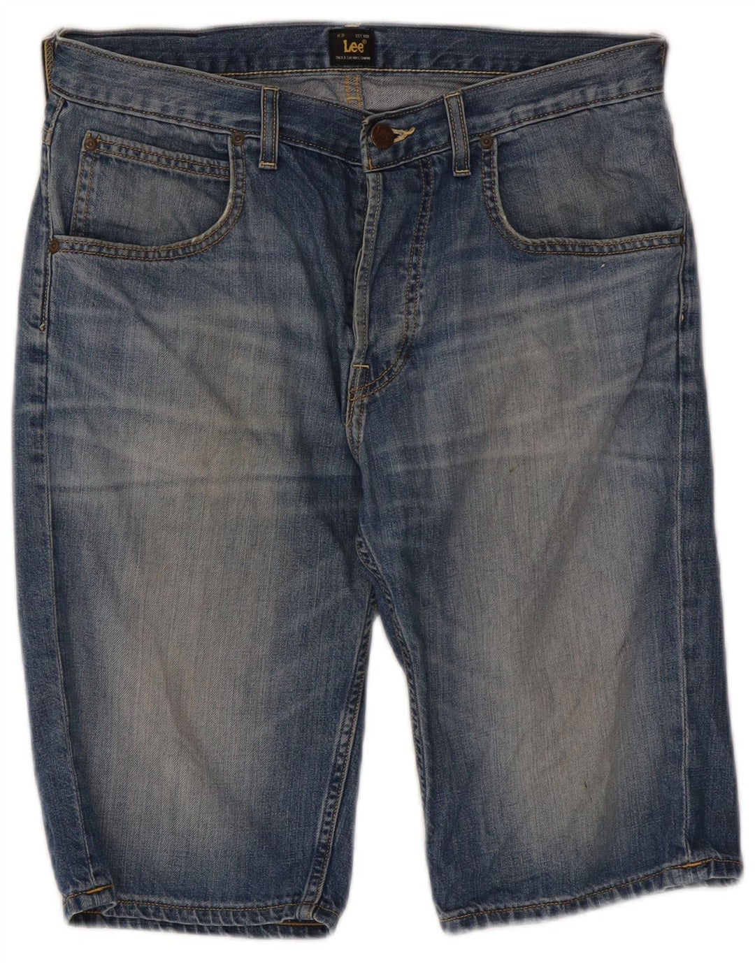 Lee Herren Jeansshorts W31 mittelblaue Baumwolle