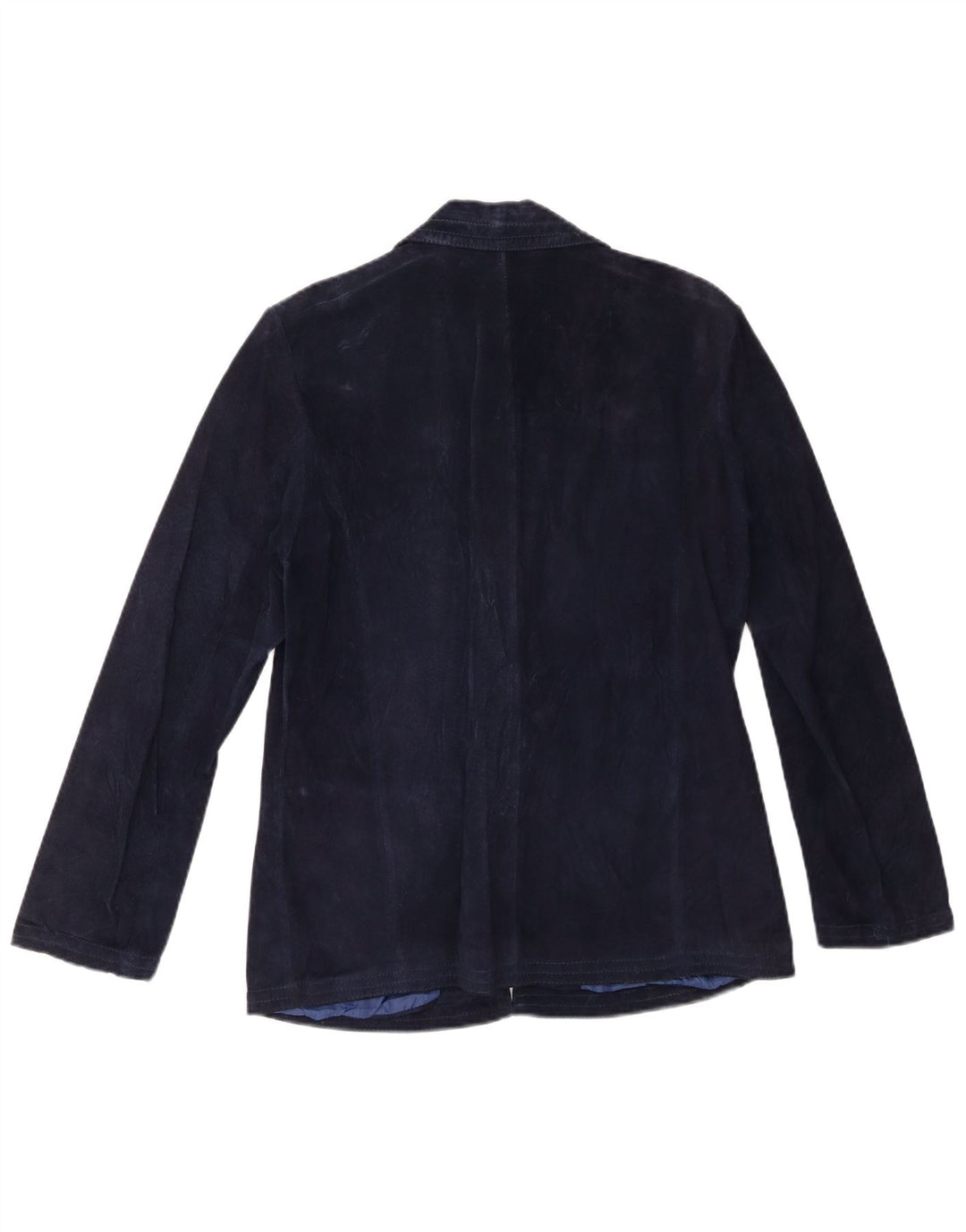 Andrea Mare Damen Wildlederjacke UK 14 Medium Marineblaues Leder