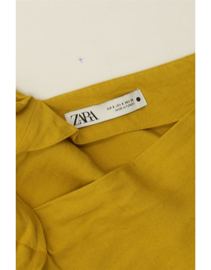 ZARA Womens Oversized Shift Dress UK 10 Small Yellow Viscose Vintage Zara and Second-Hand Zara from Messina Hembry 