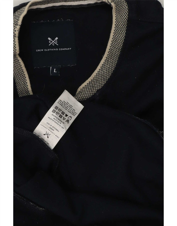 Crew Clothing Herren-Sweatshirt, groß, Marineblau, Farbblock-Polyester