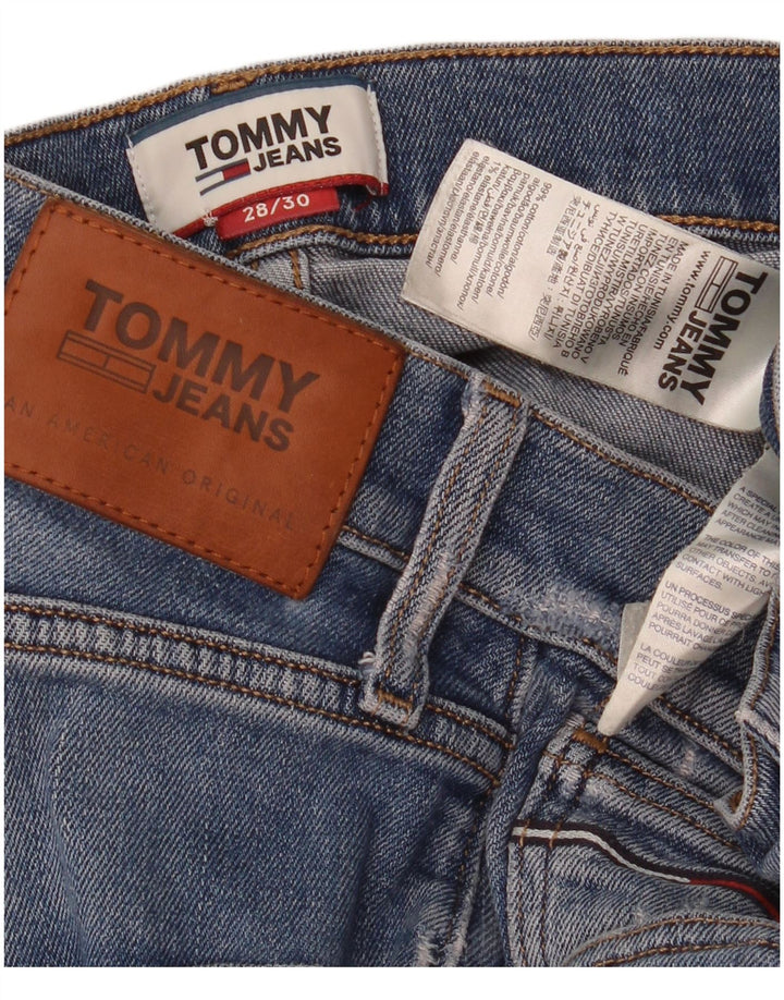 Tommy Hilfiger Herren Distressed Slim Jeans W28 L30 Blaue Baumwolle