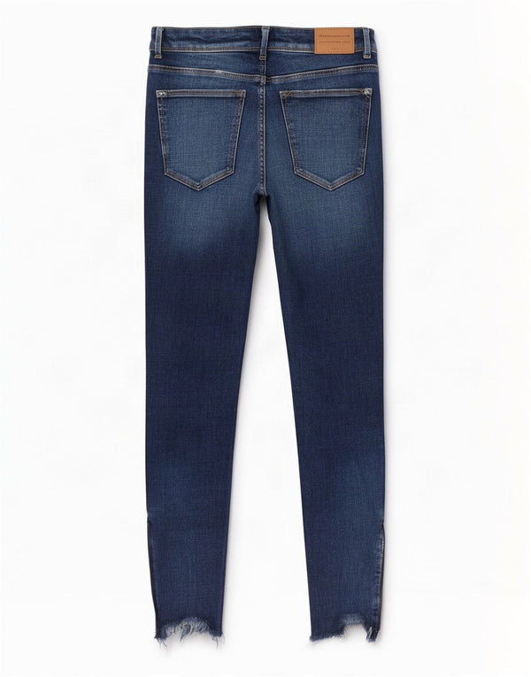 Zara Damen Distressed Skinny Jeans EU 38 Small W28 L26 Blaue Baumwolle