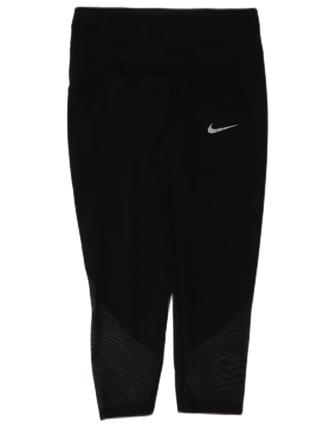 Nike Damen Dri Fit Leggings UK 8 Small Schwarz Geometrisch Polyester