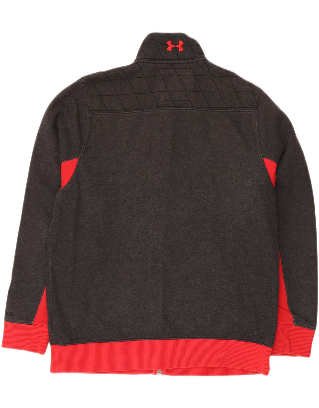 UNDER ARMOUR Herren-Trainingsanzugoberteil mit normaler Passform, Größe L, Grau, Farbblock