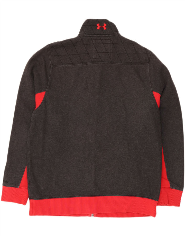 UNDER ARMOUR Herren-Trainingsanzugoberteil mit normaler Passform, Größe L, Grau, Farbblock