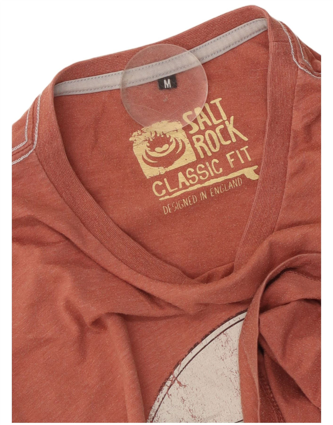 Saltrock Herren Classic Fit Grafik-T-Shirt-Oberteil Mittelorange