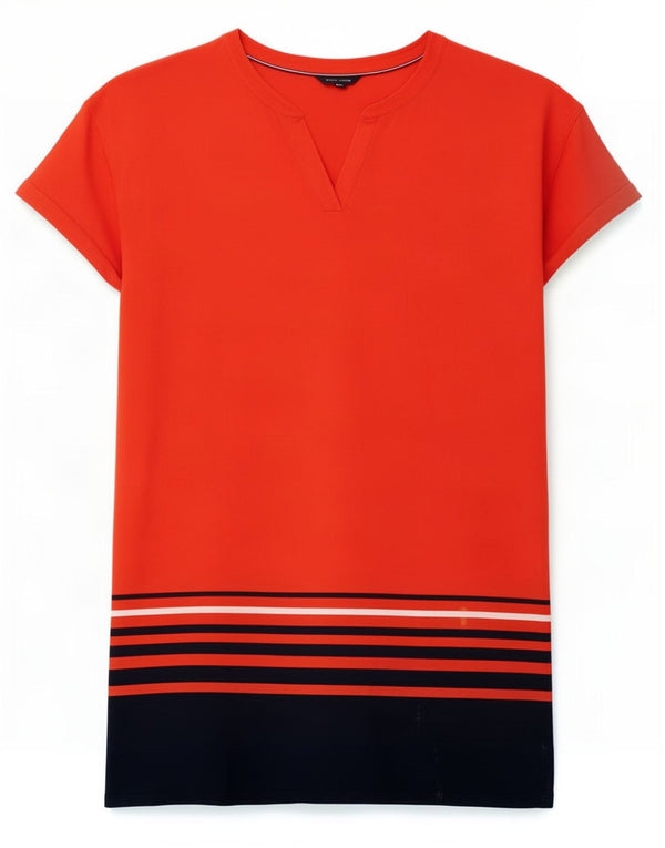 Tommy Hilfiger Damen T-Shirt-Kleid UK 20 2XL Rot gestreift
