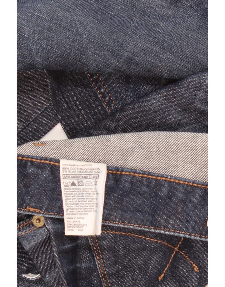 Topshop Damen Baxter Slim Jeans W25 L30 Marineblau Baumwolle