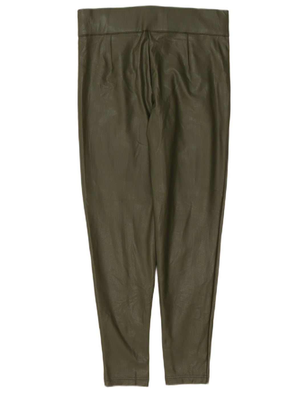 Marks & Spencer Damen-Leggings aus Kunstleder, UK 10, Größe S, Grün, Polyester