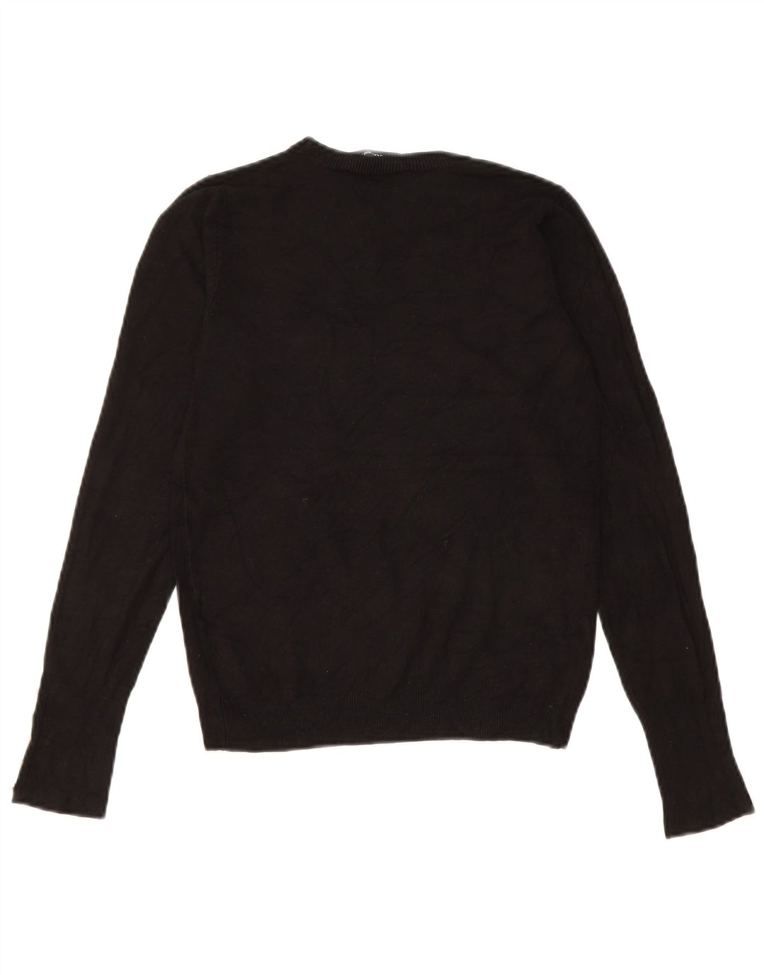 Zara Damen-Pullover mit Rundhalsausschnitt, Gr. 8, Größe S, schwarze Viskose