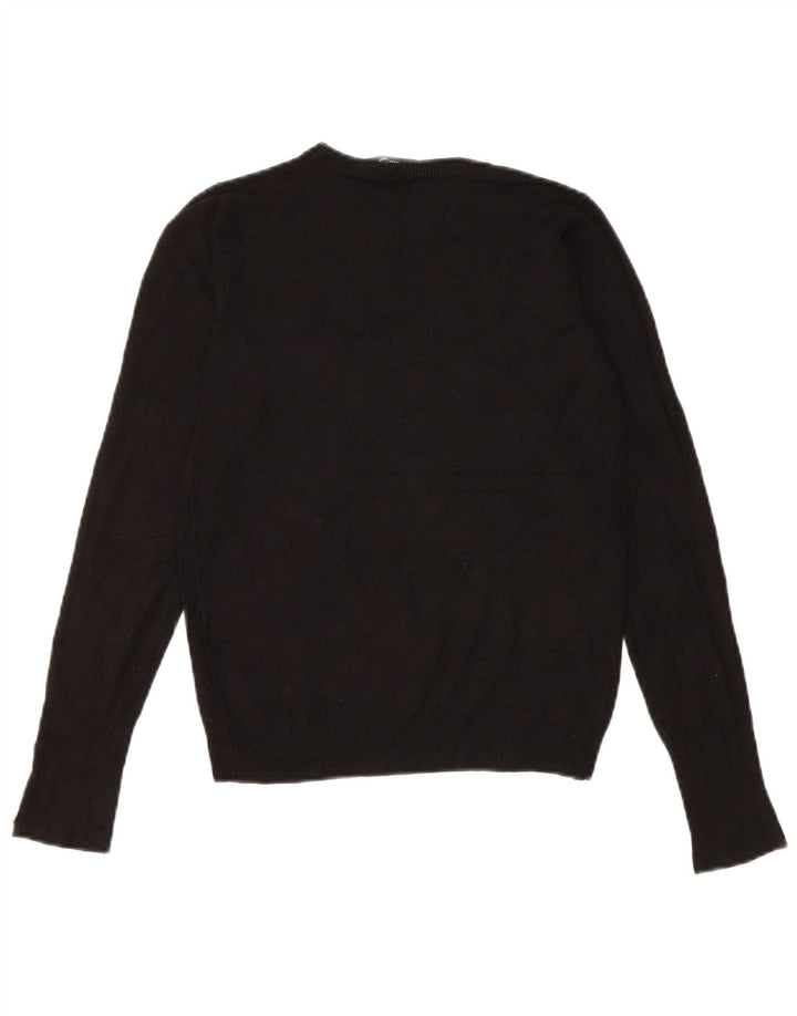 Zara Damen-Pullover mit Rundhalsausschnitt, Gr. 8, Größe S, schwarze Viskose