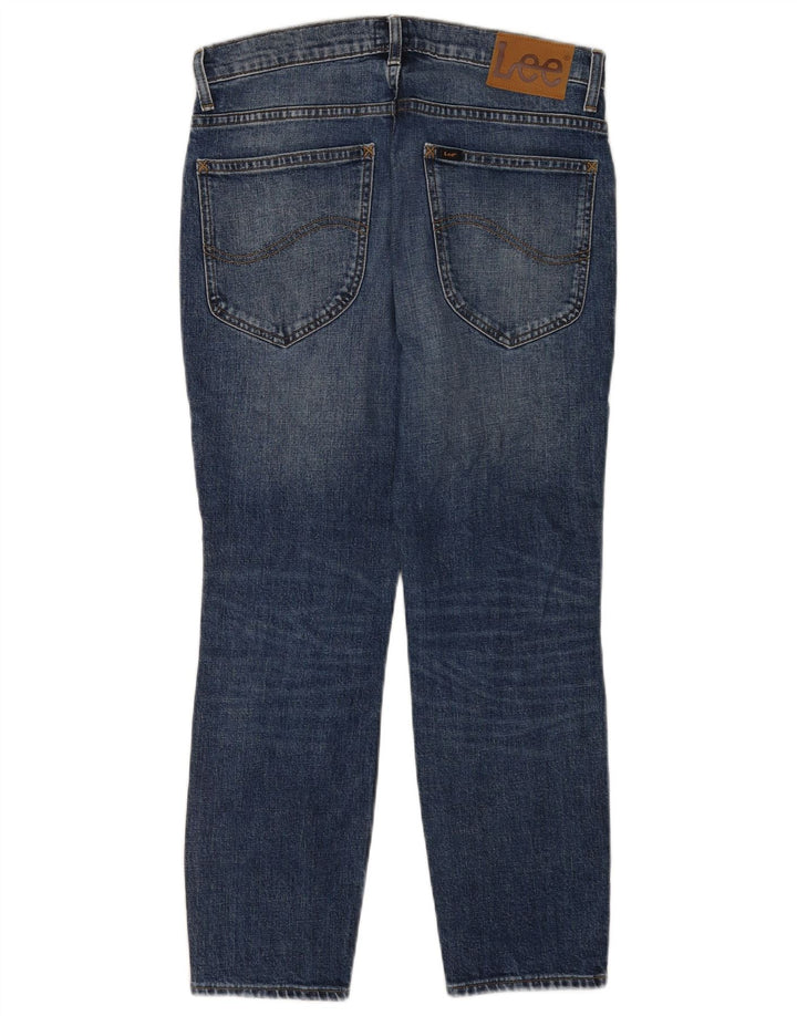 Lee Herren Rider Cropped Jeans W31 L25 Blaue Baumwolle