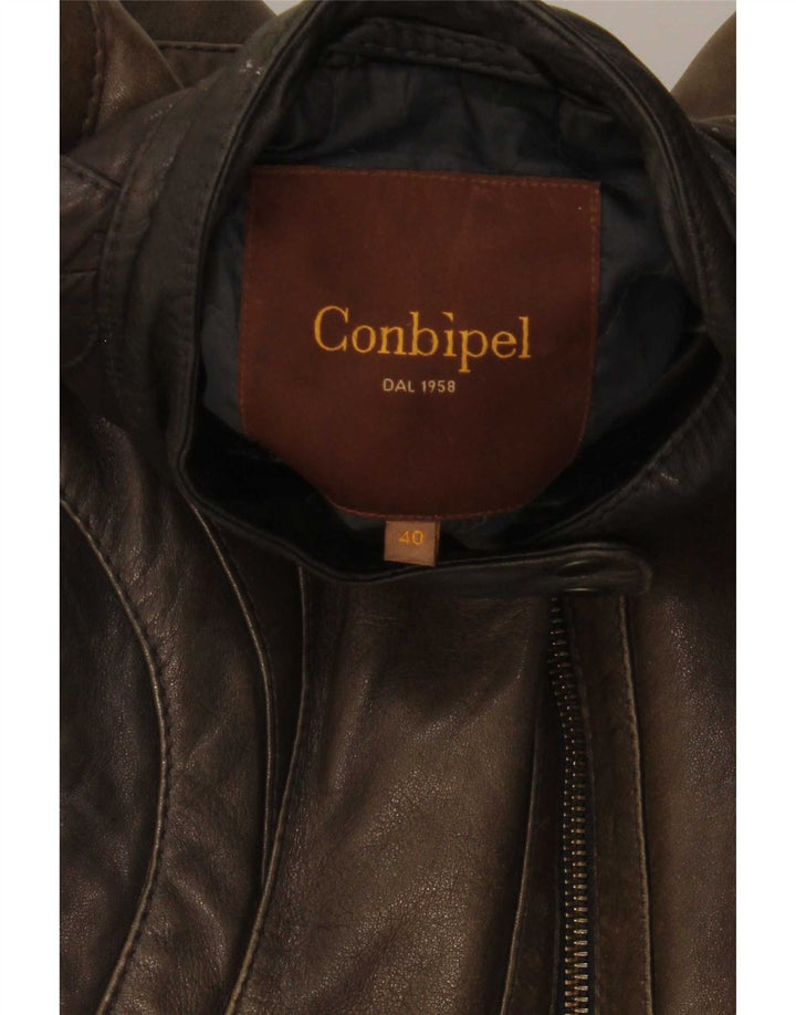 Conbipel Damen Biker-Lederjacke IT 40 Small Brown