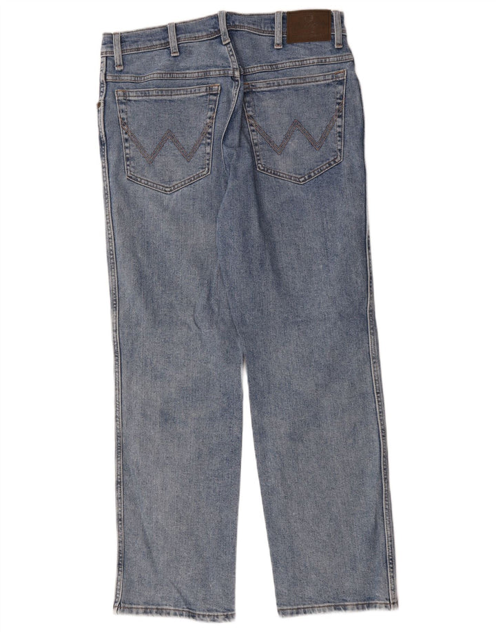Wrangler Herren Regular Straight Jeans W33 L30 Blaue Baumwolle