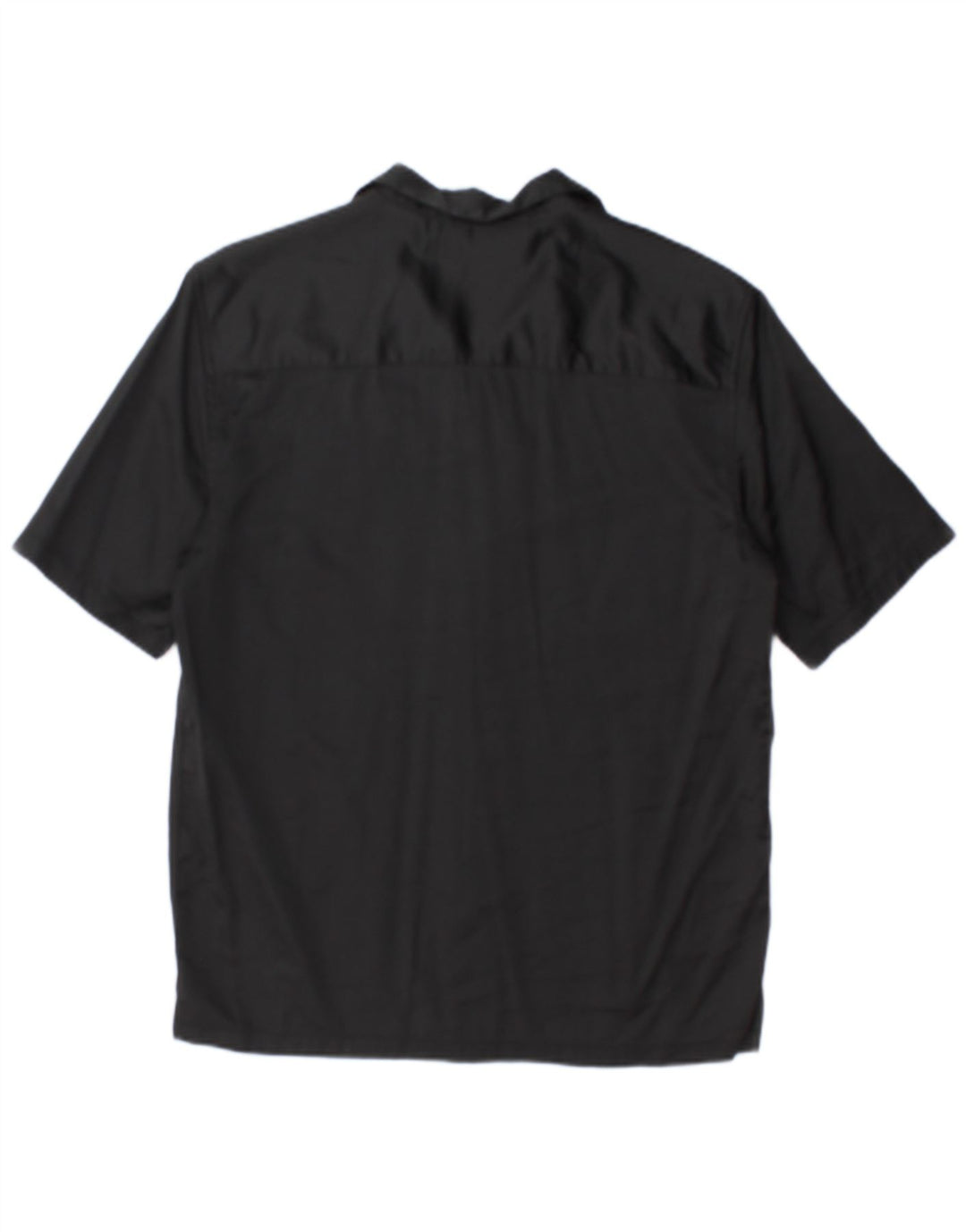 Zara Herren Kurzarmhemd Small Schwarz Viskose