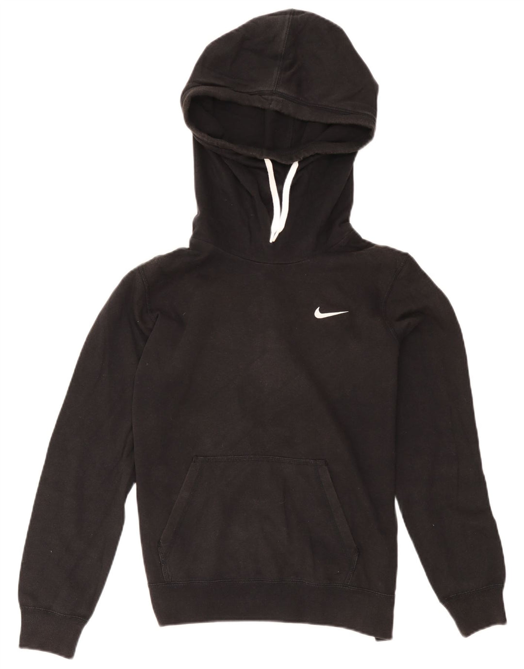 Nike Damen Kapuzenpullover UK 14 Mittelschwarze Baumwolle