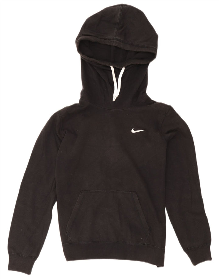 Nike Damen Kapuzenpullover UK 14 Mittelschwarze Baumwolle