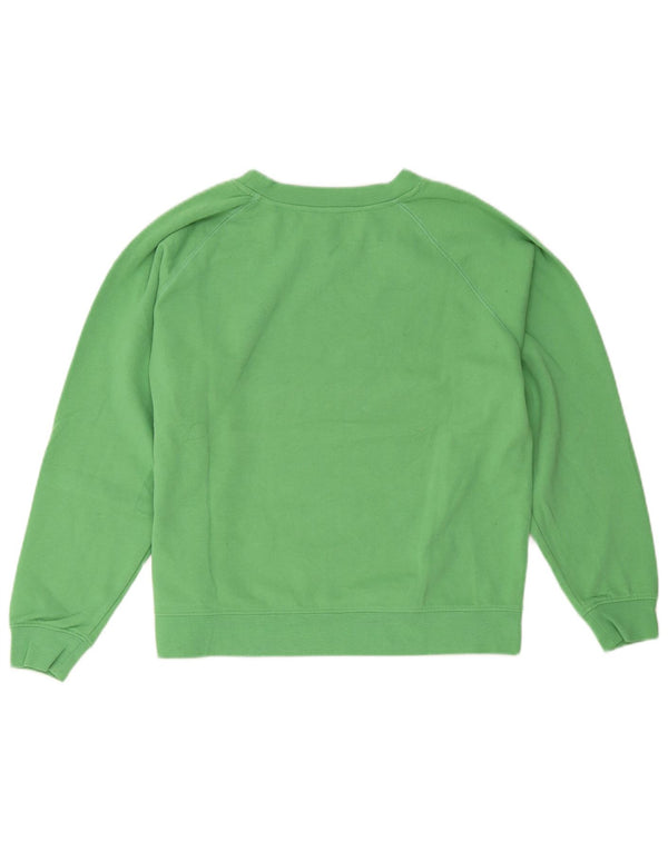 Jack Wills Damen-Sweatshirt mit Grafik, UK 12, mittelgrün, Baumwolle