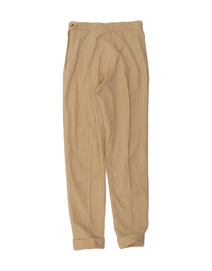 BELFE & BELFE Womens Slim Casual Trousers IT 42 Medium W28 L30 Beige Wool Vintage Belfe & Belfe and Second-Hand Belfe & Belfe from Messina Hembry 