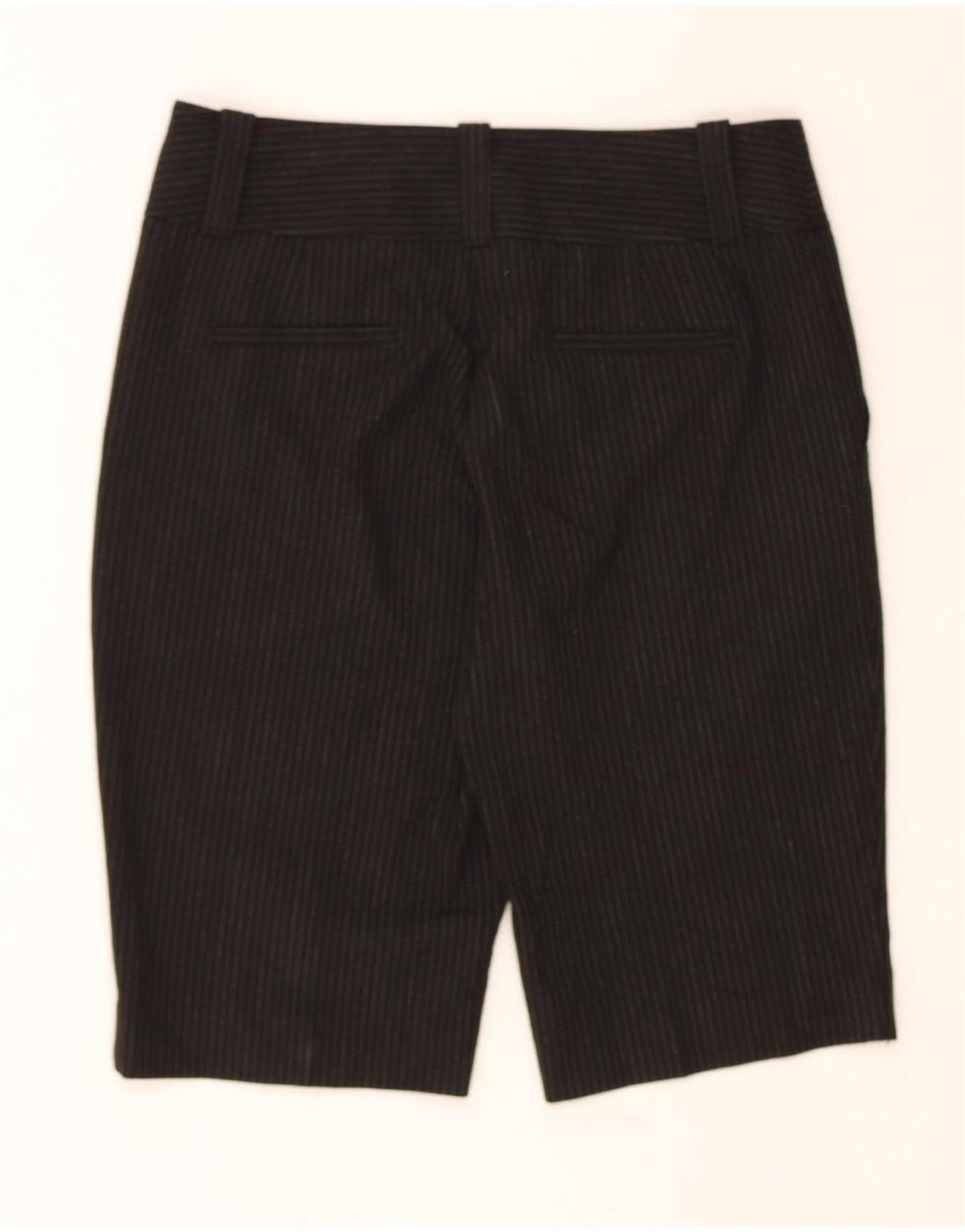 MICHAEL KORS Womens Bermuda Shorts US 2 XS W30  Black Pinstripe Polyester Vintage Michael Kors and Second-Hand Michael Kors from Messina Hembry 
