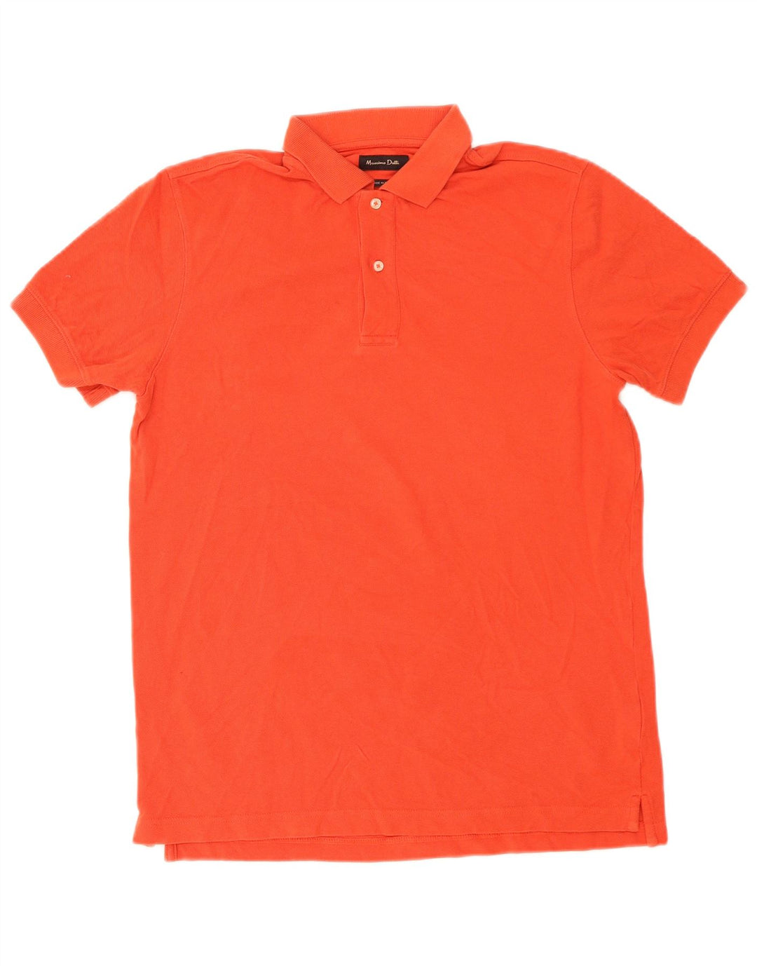 Massimo Dutti Herren Poloshirt Mittelorange Baumwolle