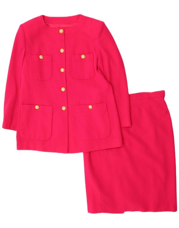Marina Rinaldi Damen 5-Knopf-2-teiliges Rock-Set, Größe 19, S, W32, Rosa