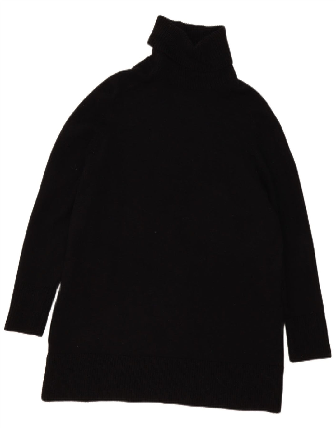 Zara Damen-Pullover mit Rollkragen, übergroß, Gr. 10, Größe S, schwarze Viskose