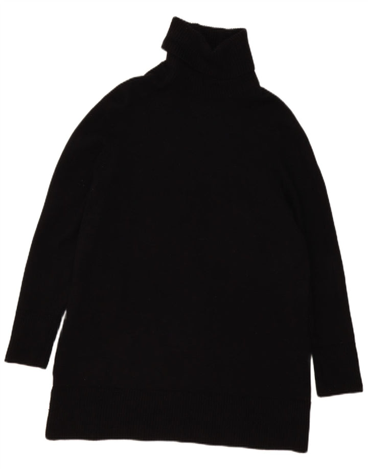 Zara Damen-Pullover mit Rollkragen, übergroß, Gr. 10, Größe S, schwarze Viskose