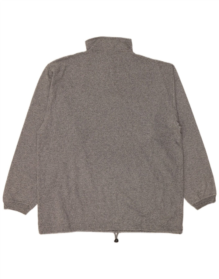 CHAMPION Herren-Sweatshirt mit Reißverschluss am Hals, 2XL, grau meliert, Baumwolle