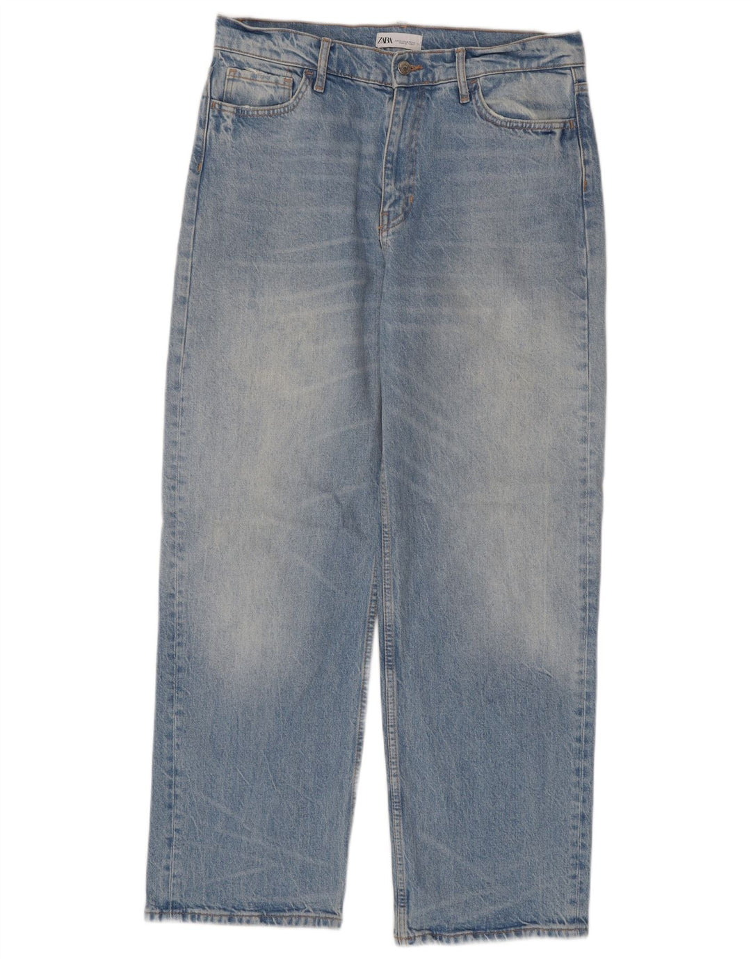 ZARA Damen Loose Jeans EU 42 Large W32 L31 Blau