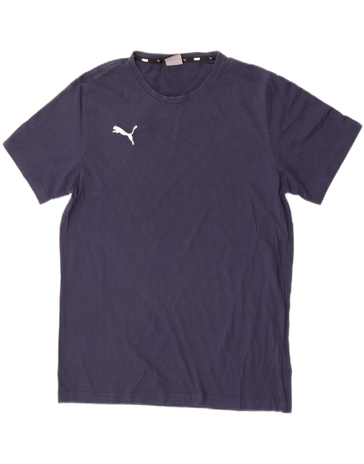 Puma Herren T-Shirt Top Large Marineblau Baumwolle
