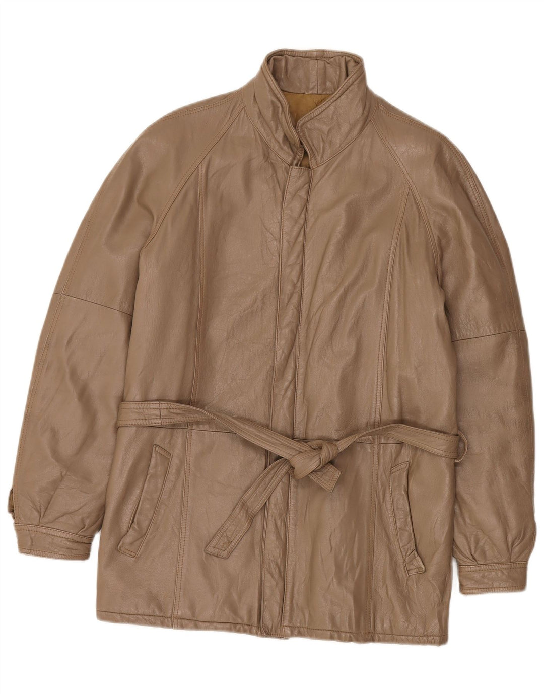 Vintage Damen Lederjacke UK 14 Mittelbraun